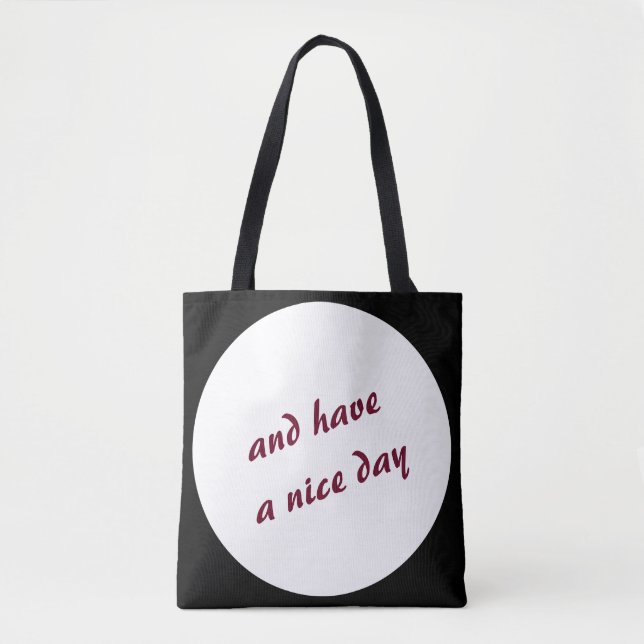 Bold Polka Dot any Color any Text Tote Bag (Front)