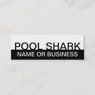 bold POOL SHARK (color customizable) Mini Business Card
