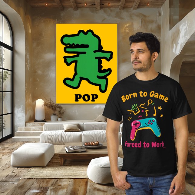 Bold Pop Art Gaming Controller T-Shirt (Creator Uploaded)