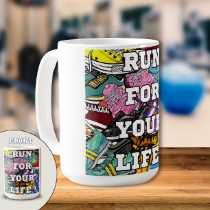 Bold Pop Art Runner Jogger Coffee Mug