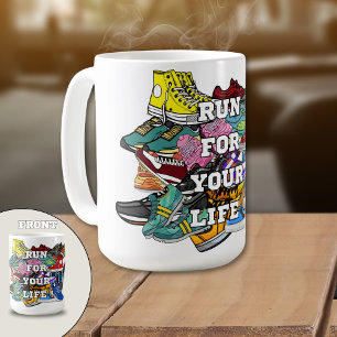 Bold Pop Art Runner Jogger Coffee Mug