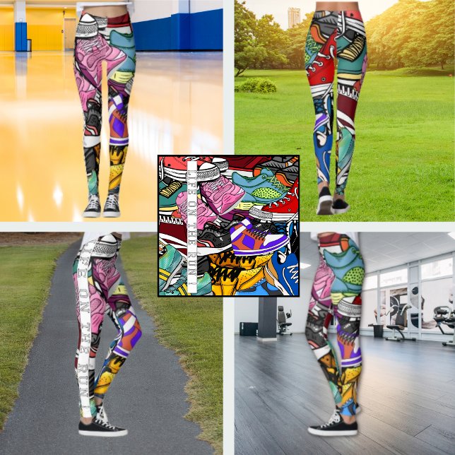 Bold Pop Art Runner Jogger Leggings (Creator Uploaded)