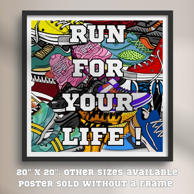 Bold Pop Art Runner Jogger Poster (Creator Uploaded)