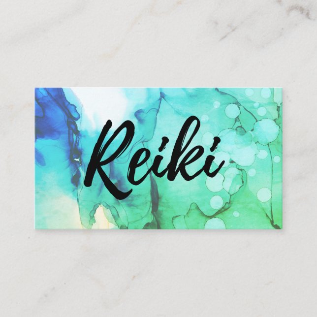 *~* Bold Practitioner Healer Master Reiki Energy Business Card (Front)