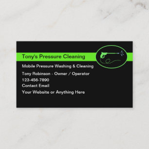 Bold Pressure Cleaning And Washing Business Card