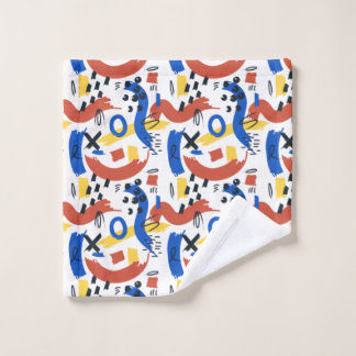 Bold Primary Colors Abstract Pattern Bath Towel