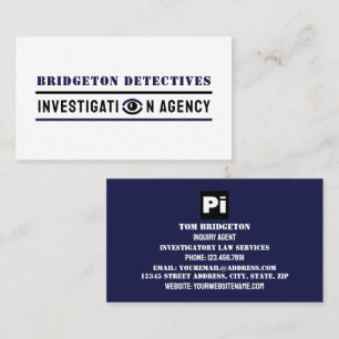 Bold Private Eye, Private Detective Investigator Business Card
