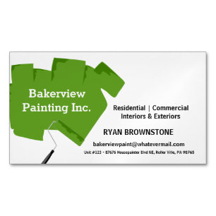 Bold Pro House Painter Services Magnetic Business Card