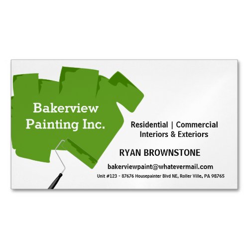 Bold Pro House Painter Services Magnetic Business Card