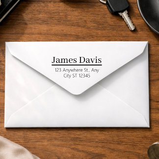Bold Professional Serif Address Stamp