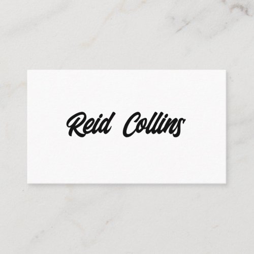 Bold Professional  Signature Script Marker  Name B Business Card