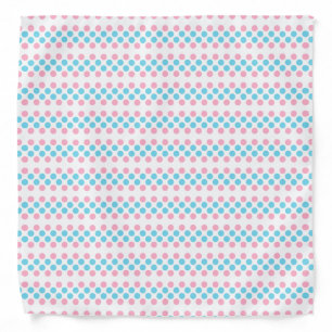 Bold Proud Transgender Pride Flag Colors Polkadots Bandana