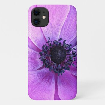 Bold Purple Anemone Floral Apple Iphone 11 Case by ForEverProud at Zazzle