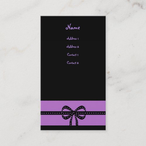 bold purple business card template