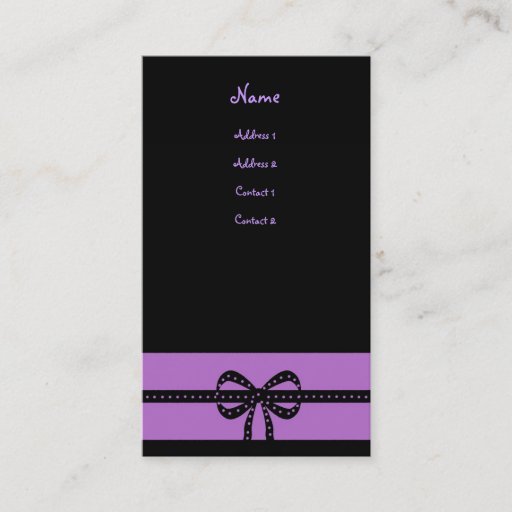Customizable bold purple business card template