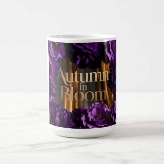 Bold Purple Floral Border Autumn Statement Design Coffee Mug