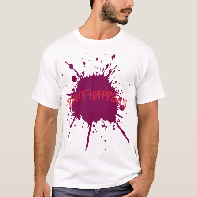 Bold Purple Paint Splatter T-Shirt (Front)