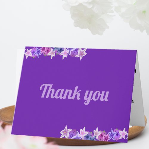 Bold Purple Petunia Thank You Card