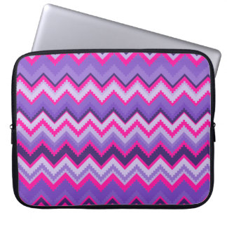 Bold Purple Pink Tribal Chevron Purple Girly Gifts Laptop Sleeve