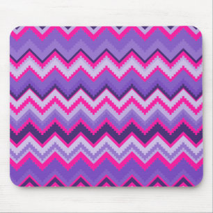 Bold Purple Pink Tribal Chevron Purple Girly Gifts Mouse Pad