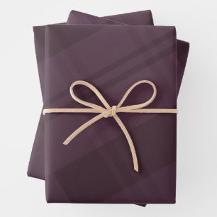 Bold purple plaid simple holiday wrapping paper sheets