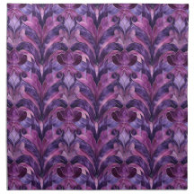 Bold Purple Tones Art Deco Cloth Dinner Napkins