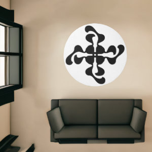 Bold Q mirrored Modern Black and White Rug