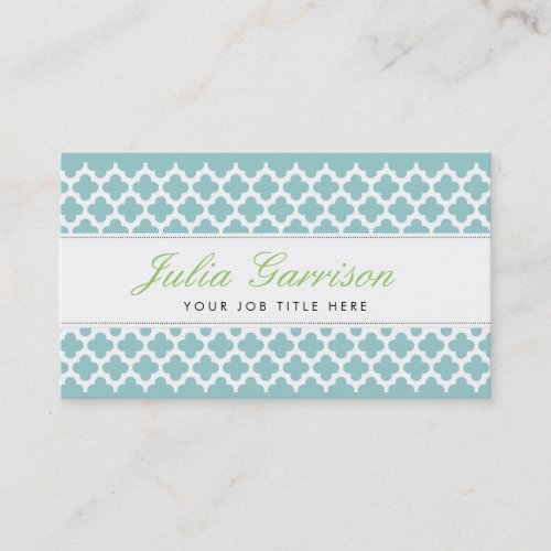 Bold Quatrefoil Business Cards