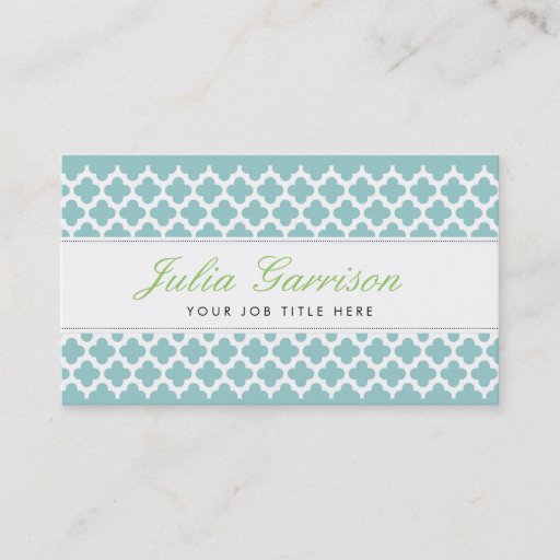 Customizable Bold Quatrefoil Business Cards