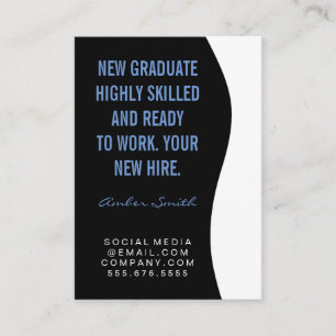 Bold Quote / Blue Business Card