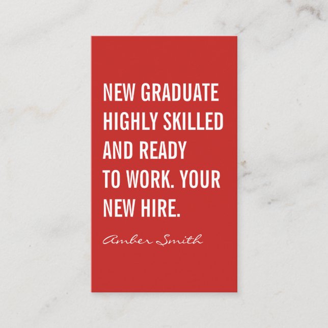 Bold Quote Business Card (Front)