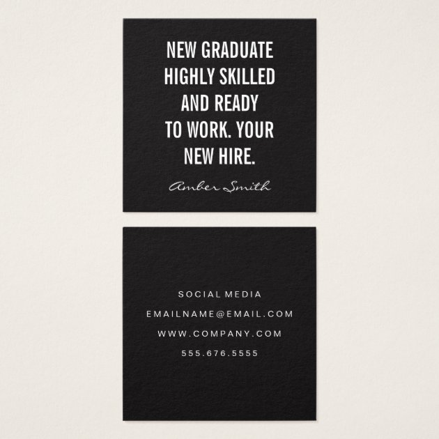 Bold Quote Square Business Card