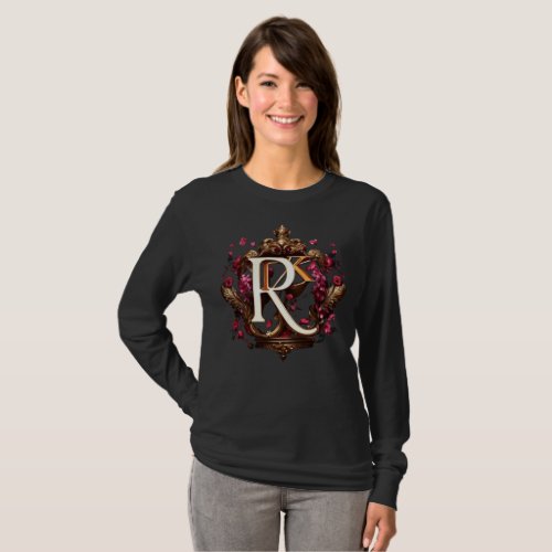 bold R with liberty flames lights night T_Shirt