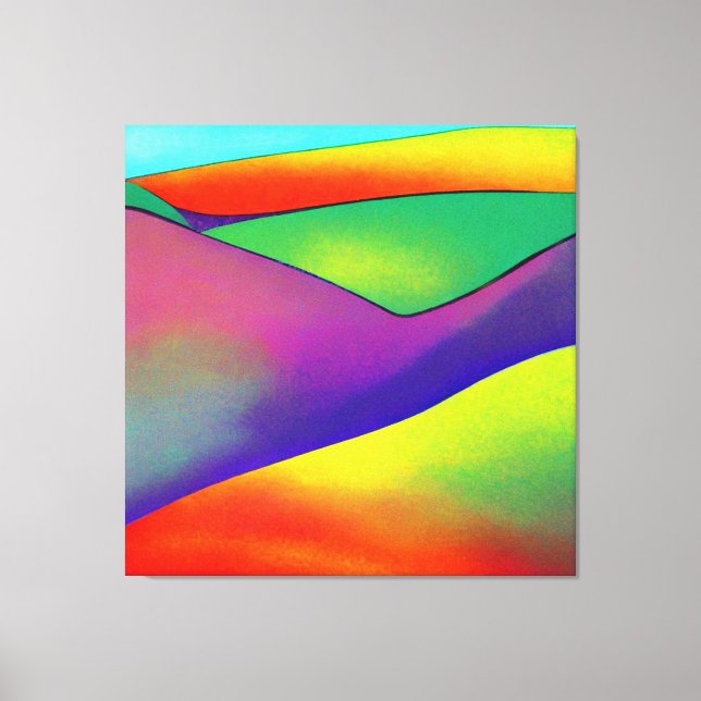 Bold Rainbow Hills Canvas Print (Front)