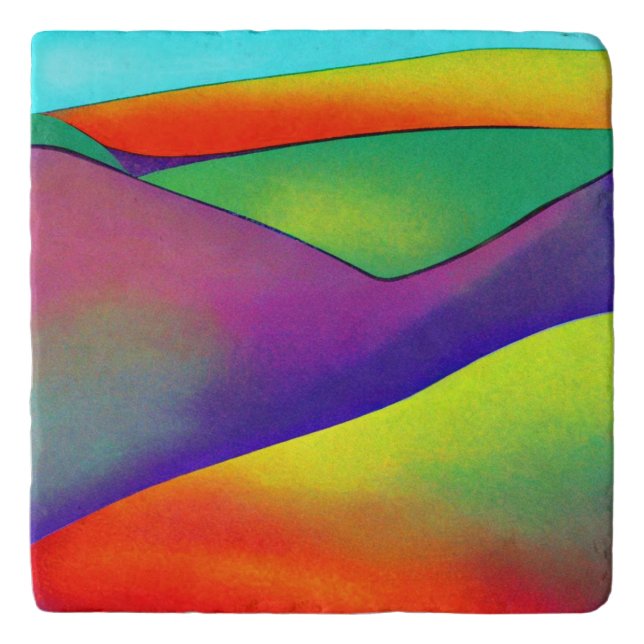 Bold Rainbow Hills Trivet (Front)