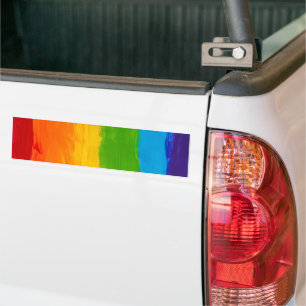 Bold Rainbow Pride Flag LGBTQ+ Bumper Sticker 