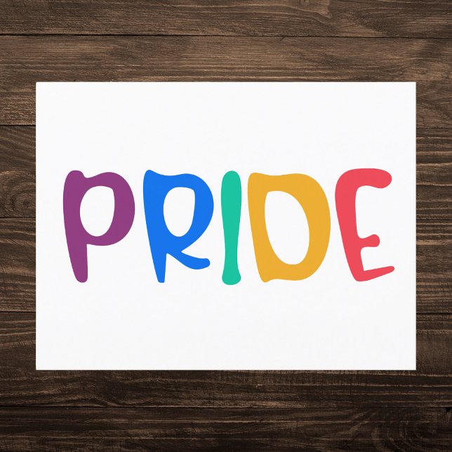 Bold Rainbow Pride Postcard (Creator Uploaded)