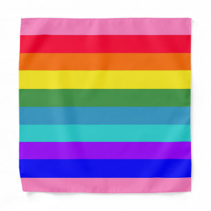 Bold Rainbow Stripes  Bandana