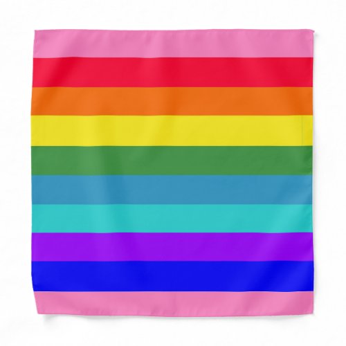 Bold Rainbow Stripes  Bandana