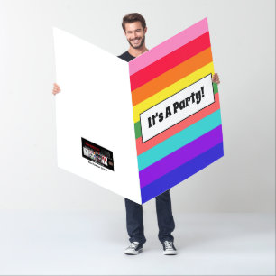 Bold Rainbow Stripes greeting card