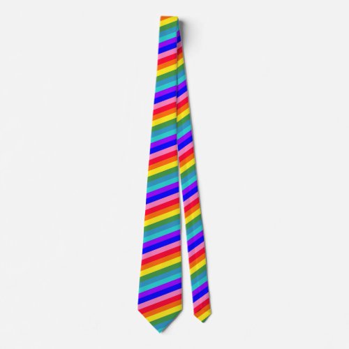 Bold Rainbow Stripes necktie