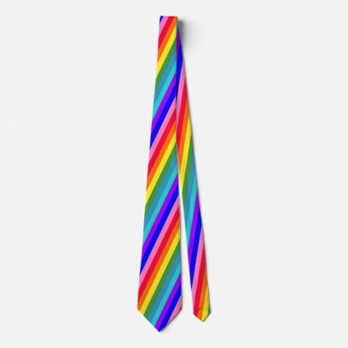 Bold Rainbow Stripes necktie