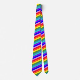 Bold Rainbow Stripes necktie