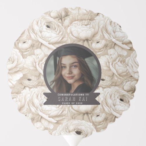 Bold Ranunculus Lover Husband Graduation Balloon