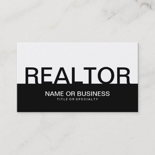 bold REALTOR (color customizable) Business Cards