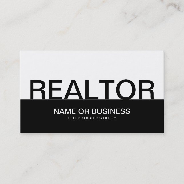 bold REALTOR (color customizable) Business Card (Front)