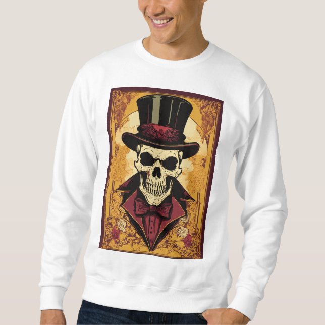 Bold Rebellion: Skull & Crossbone T-Shirt for Him  Sweatshirt (Front)
