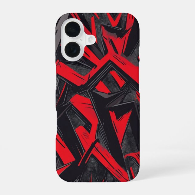 Bold Red and Black Iphone Case (Back)