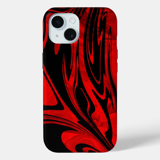 Bold Red and Black Liquid Flame  Case-Mate iPhone Case (Back)