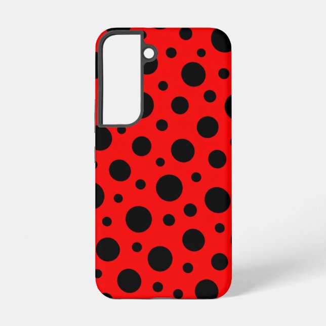 Red and black polka dot Samsung Galaxy S22 case